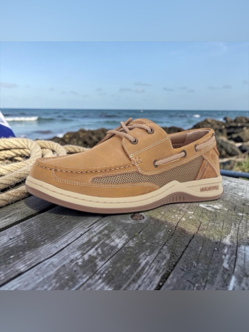 Margaritaville Men's Anchor Lace Boat Shoes Loafers